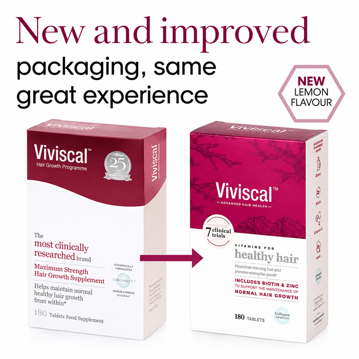 Viviscal Hair Growth Supplement – 180 Tablets (3 Month Supply)