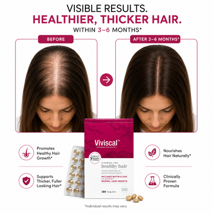 Viviscal Hair Growth Supplement – 180 Tablets (3 Month Supply)